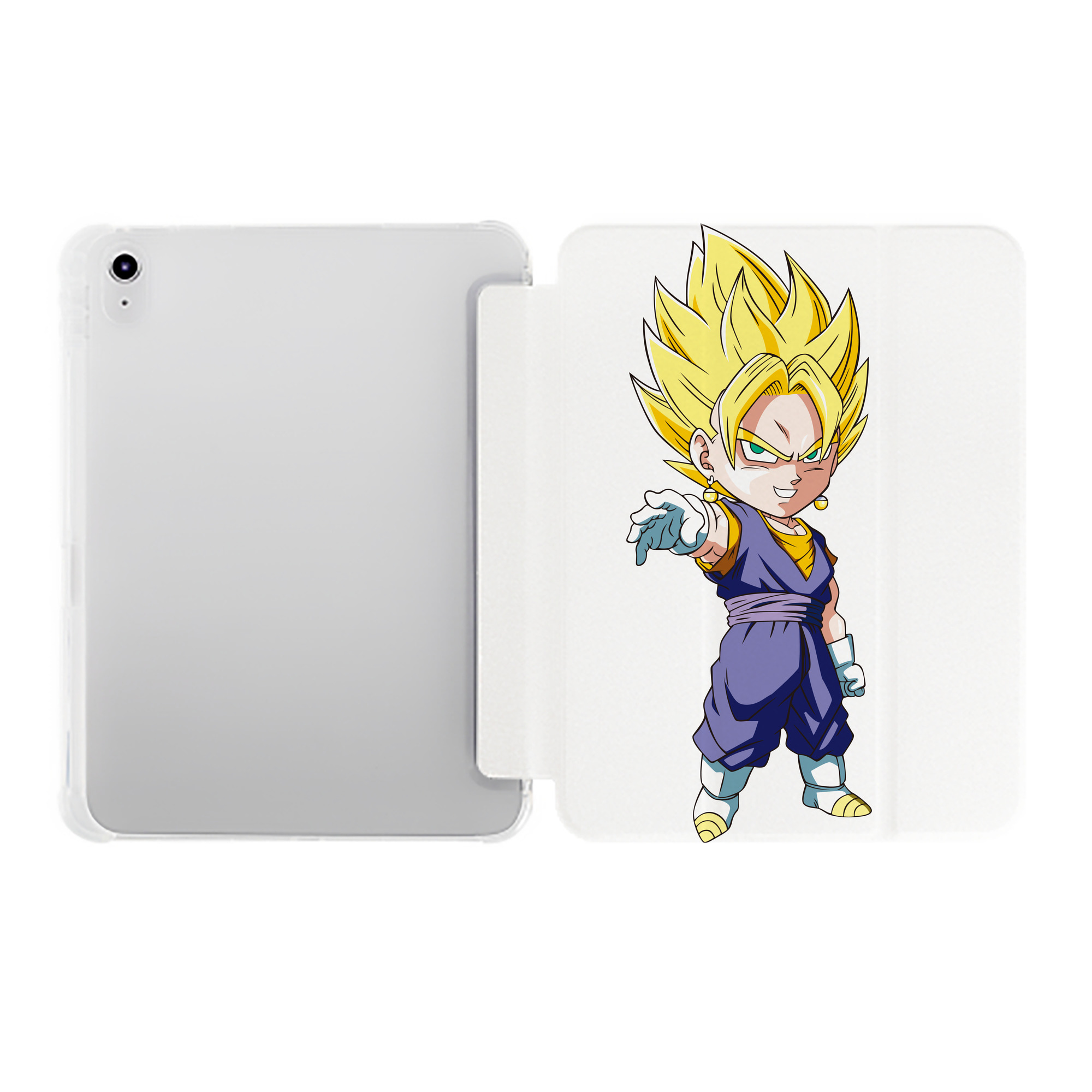 （画像用） ドラゴンボール ベジット DRAGON BALL Vegetto IPad ケース ペン収納付き 三つ折りスタンド PUレザー×シリコン 対応機種9.5/10.5/10.9インチ